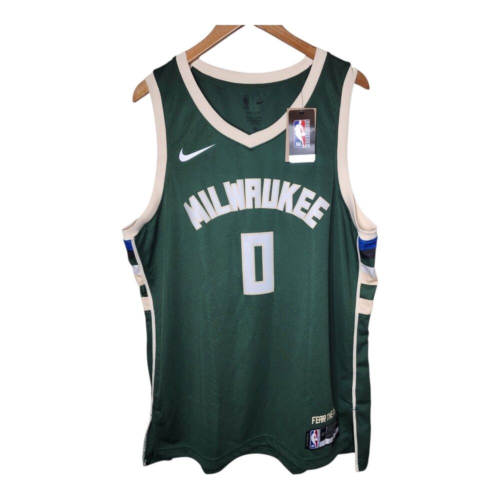 Nike Damian Lillard Milwaukee Bucks Jersey Mens XL Icon Swingman NWT